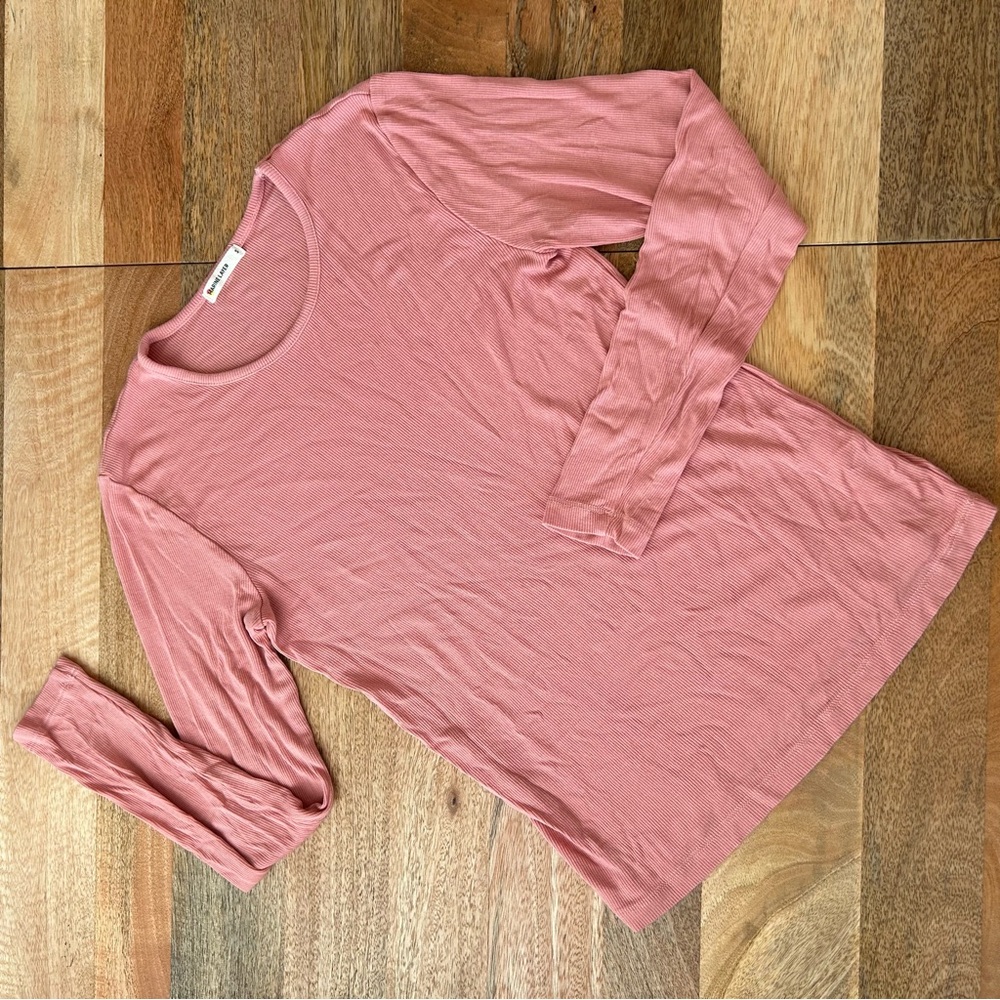 Marine Layer Pink Long Sleeve Shirt EUC